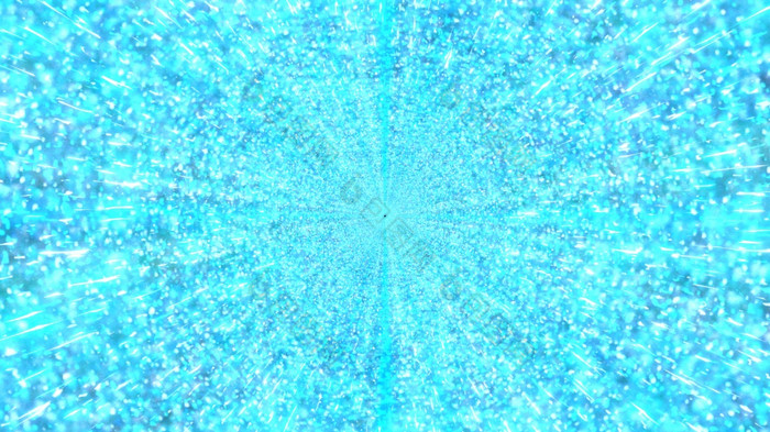 摘要插图没完没了的隧道照亮闪亮的蓝色的光粒子传播快插图隧道与蓝色的灯