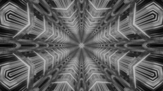 动态插图呃视觉未来主义的背景与运动效果通过灰色的隧道与对称的几何形状和霓虹灯灯反映了金属墙照亮sci隧道呃插图