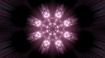 呃插图霓虹灯灯发光的与苍白的紫色的光内部黑暗隧道隧道与霓虹灯照明呃插图