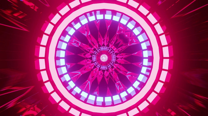 插图呃生动的粉的霓虹灯灯形成圈内部摘要隧图片