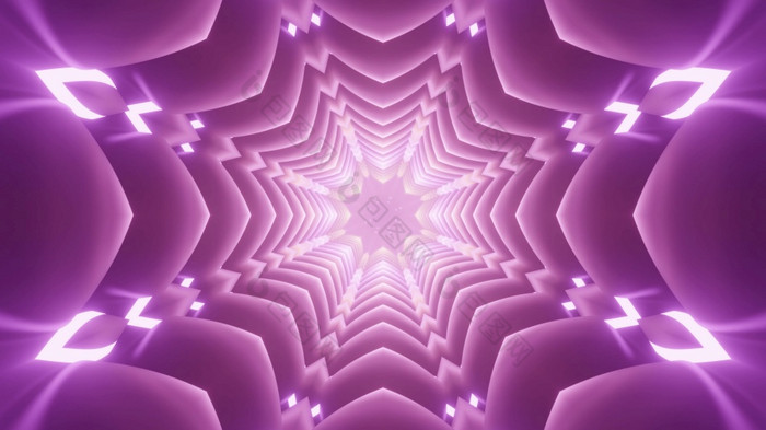 插图呃未来主义的移动几何隧道与发光的闪亮的灯明亮的灯几何呃隧道插图