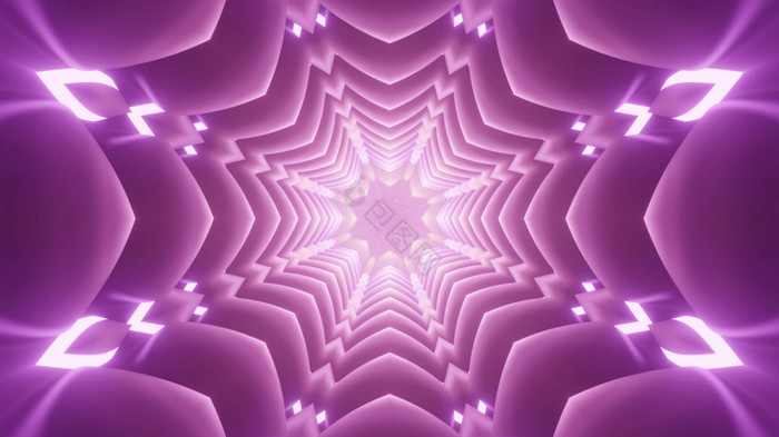插图呃未来主义的移动几何隧道与发光的闪亮图片