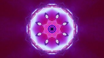 呃插图紫色的对称的明星形状的点缀照亮与霓虹灯光内部八角水晶照亮明星形状的点缀呃插图