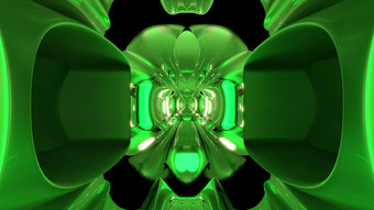 有创意的设计插图与发光的霓虹灯绿色灯和<strong>圆形</strong>的<strong>数据</strong>呃隧道绿色插图与轮孔呃隧道