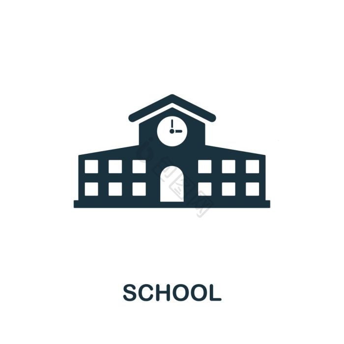 学校图标-学校图标设计图片-包图网