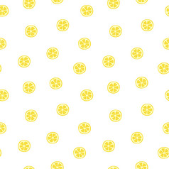 孩子rsquo无缝的模式柠檬片异国情调的柑橘类水果时尚打印设计元素为婴儿纺织衣服手画涂鸦重复美味佳肴可爱的热带壁纸为孩子们