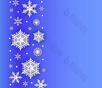 圣诞节新一年问候卡<strong>海报</strong>纸减少横幅与大量的雪花与闪闪发光的冬天向量与雪框架蓝色的背景圣诞节新一年问候卡<strong>海报</strong>纸减少横幅与大量的雪花与闪闪发光的