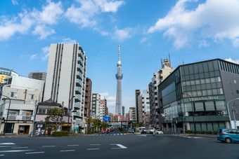 东京日本2月东京天空树定位的街febuary东京日本目前的最高的建筑日本和的世界
