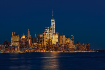 较低的曼哈顿哪一个分开新纽约城市景观河一边哪一个可以看到一个世界贸易中心《暮光之城》时间美国采取从新泽西岛
