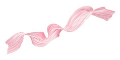 粉红色的打褶的织物飞行的风孤立的白色背景渲染