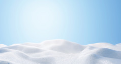 雪堆与天空背景的冬天渲染