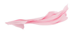 粉红色的织物飞行的风孤立的白色背景渲染