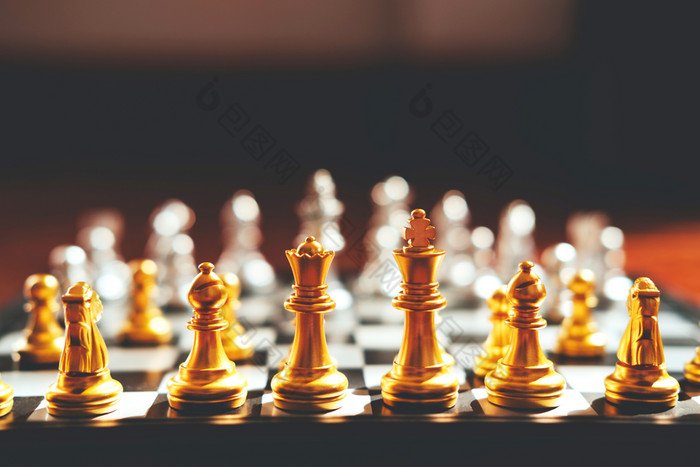 国际象棋游戏成功的业务领袖概念