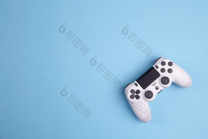 操纵杆游戏控制器孤立的蓝色的背景视频游戏控制台发达互动娱乐
