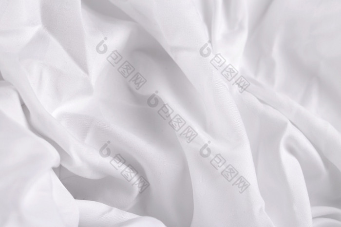 白色丝绸缎奢侈品布纹理背景光滑的优雅的织物床上表纹理