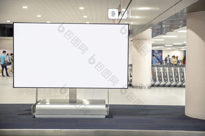 数字媒体空白广告广告牌的机场空白广告牌公共商业与乘客招牌为产品广告设计