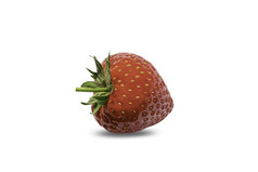 红色的草莓孤立的白色背景与剪裁路径新鲜的有机水果