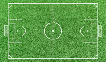 足球体育场前视图条纹草足球场绿色草坪上与行模式为体育运动背景