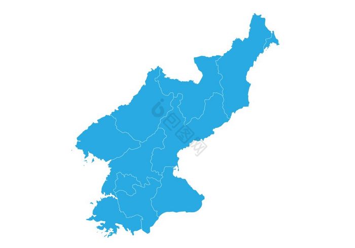 地图北韩国高详细的向量地图北韩国图片