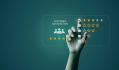 商人rsquo手指出客户满意度调查用户率的服务经验的在线应用程序客户可以评估的质量服务领先的业务声誉评级