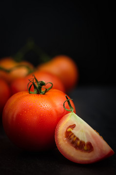 仍然生活新鲜的成熟的西红柿木背景选择焦点点好健康概念垂直图片风格