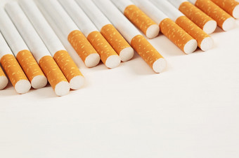 图像几个商业使桩香烟白色背景不吸烟运动概念烟草模式前视图