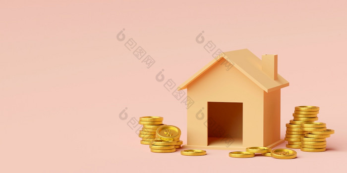 财产投资和房子抵押贷款金融概念插图