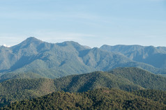 高山范围的国家公园的北部泰国复制空间