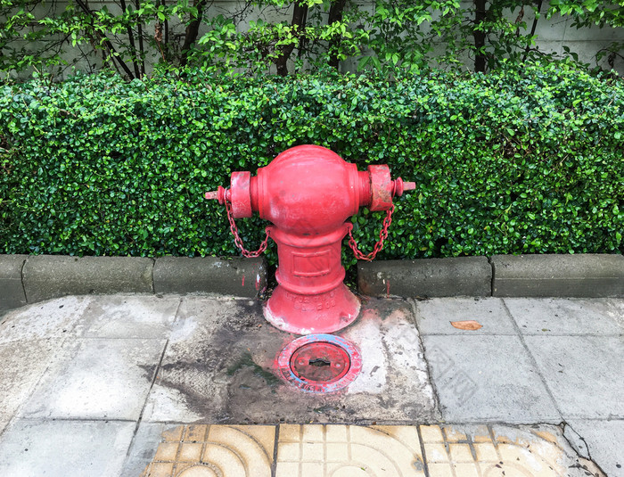 老火消火栓与的大阀的通路的城市区域