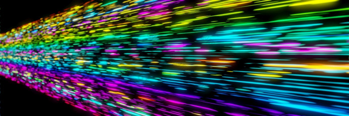 色彩斑斓的霓虹灯光未来主义的流数据沟通飞行成数字技术动画全景呈现色彩斑斓的霓虹灯光未来主义的流数据沟通飞行成数字技术动画全景呈现