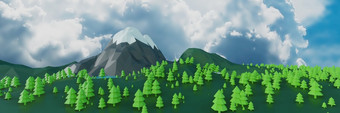 <strong>lowpoly</strong>景观自然与山树和云日落背景最小的全景动画呈现<strong>lowpoly</strong>景观自然与山树和云日落背景最小的全景动画呈现