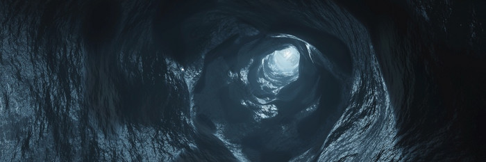 科幻黑暗洞穴地下隧道大气和灰尘可怕的全景动画呈现科幻黑暗洞穴地下隧道大气和灰尘可怕的全景动画呈现