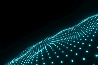 摘要未来主义的蓝色的粒子波技术动画背景呈现摘要未来主义的蓝色的粒子波技术动画背景呈现