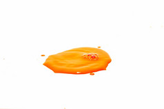 橙色水滴溅白色背景