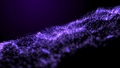 空间紫色的背景与粒子阳光梁和光泽粒子星系