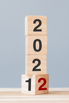 木多维数据集块表格背景决议计划审查目标开始和新一年假期概念