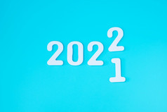 改变数量蓝色的背景计划金融决议策略解决方案目标业务和新一年假期概念
