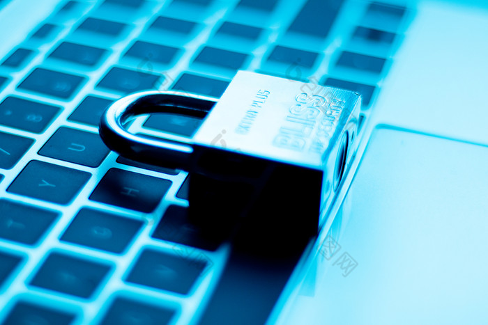 安全锁电脑键盘键信息安全系统随机密码黑客概念