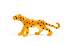 豹模型孤立的白色背景动物玩具塑料