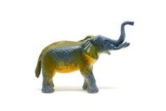 大象模型孤立的白色背景动物玩具塑料
