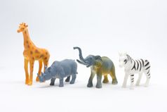 动物非洲模型孤立的白色背景动物玩具塑料