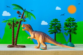 暴龙恐龙玩具模型野生模型背景