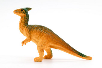 副蜥蜴恐龙玩具模型白色背景