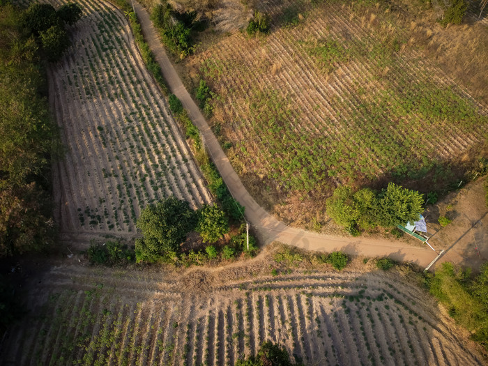 农村农田空中照片采取无人机大多数农村人有农业职业生涯