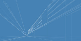 现代体系结构线框城市线框线框建筑插图体系结构