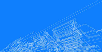 的角度来看画住宅<strong>项目设计</strong>概念徒手画的草图