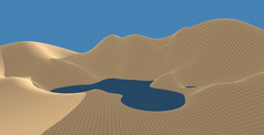 插图地形山沙漠沙子沙丘的地球rsquo背景概念