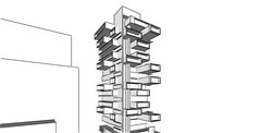 体系结构建筑插图现代城市体系结构摘要背景设计插图体系结构建筑的角度来看行