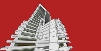 体系结构建筑插图现代城市体系结构摘要背景设计插图体系结构建筑的角度来看行