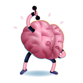 火车你的大脑系列的向量插图大脑活动哑铃练习部分大脑集合火车你的大脑哑铃练习
